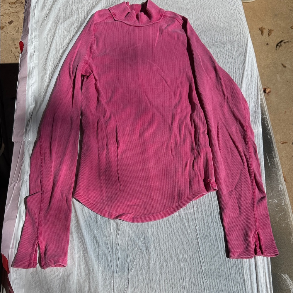 Free People Fuchsia Long Sleeve Top
